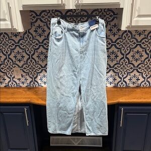 Old Navy Light Blue Denim Maxi Skirt